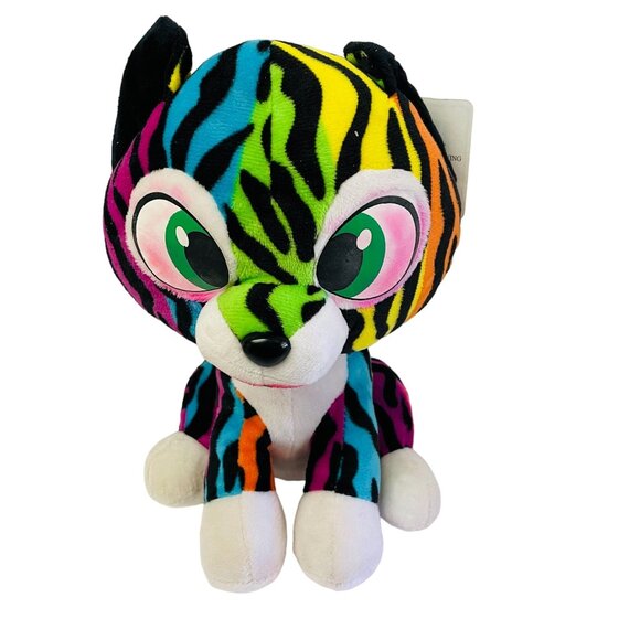 Ideal Toys Direct Rainbow Zebra Plush Stuffed Animal Polyester Fibers Ages 3 and - Picture 1 of 8